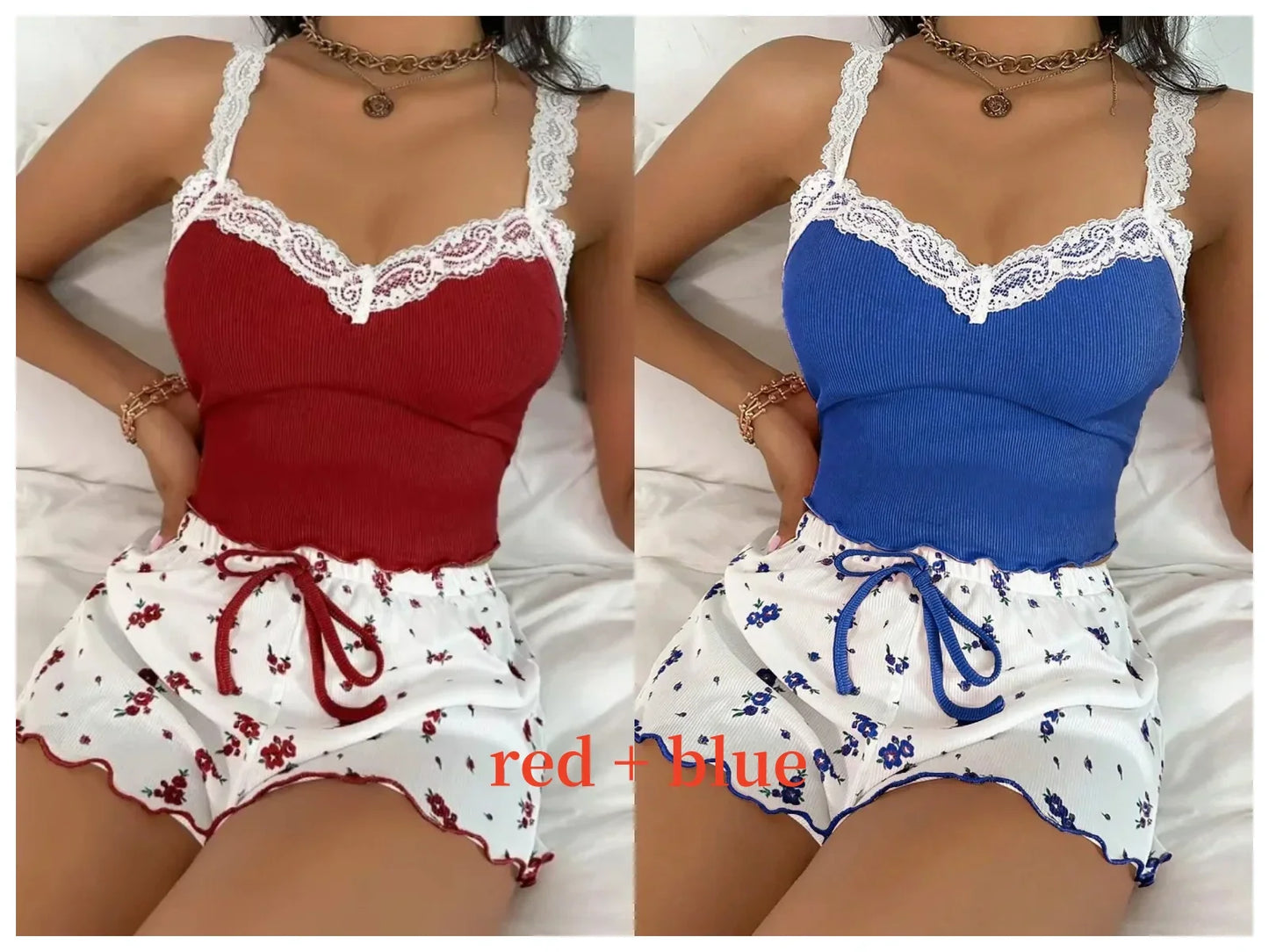 Ladies Soft Floral Sleep Pajama Set