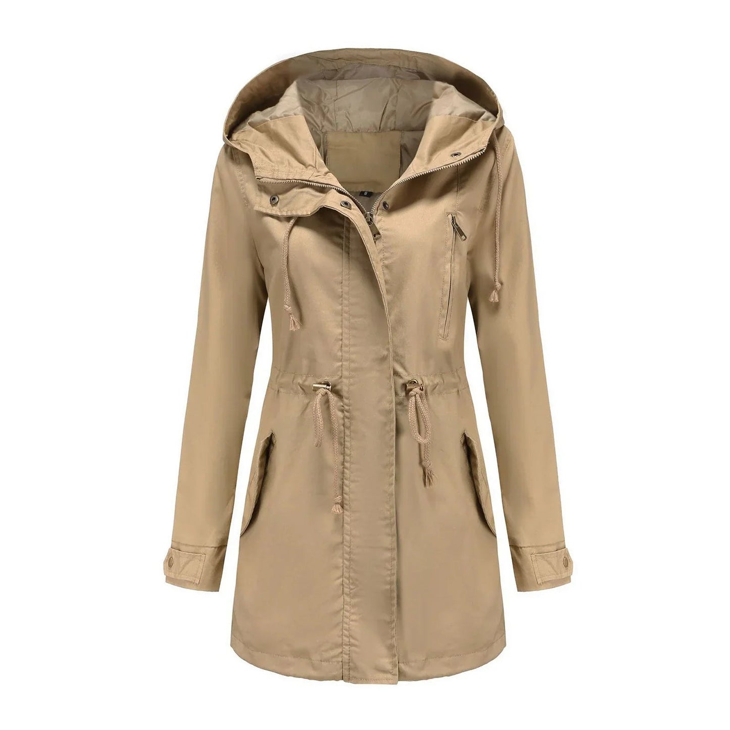 Waterproof Women's Parka Coat With Adjustable Fit - BritishElegance
