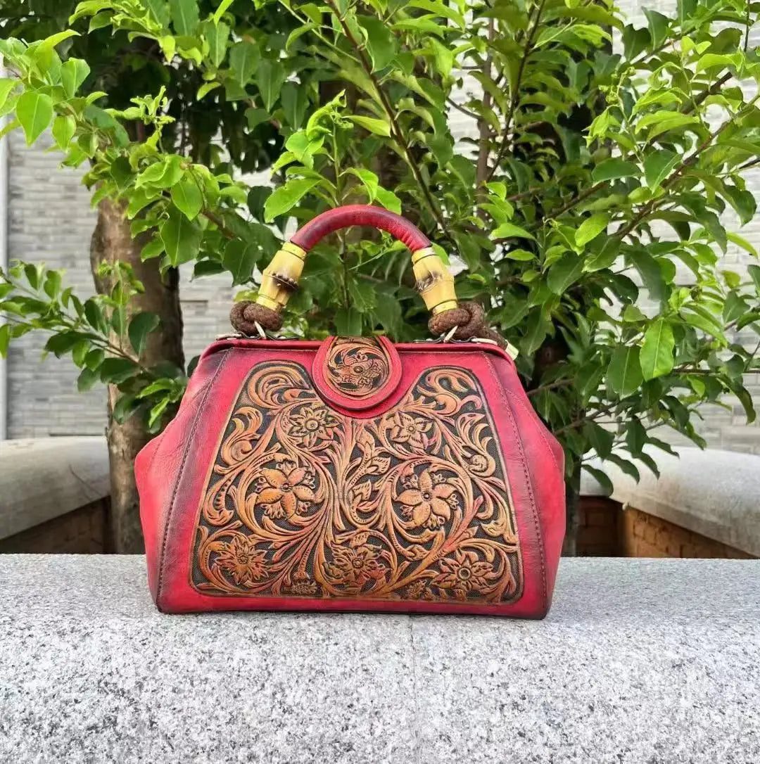 Genuine Leather Classic Ladies Shoulder Handbag