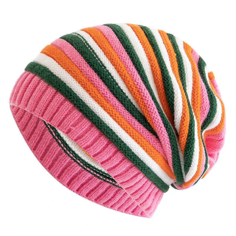 Warm Cable Knit Slouch Beanie for Ladies