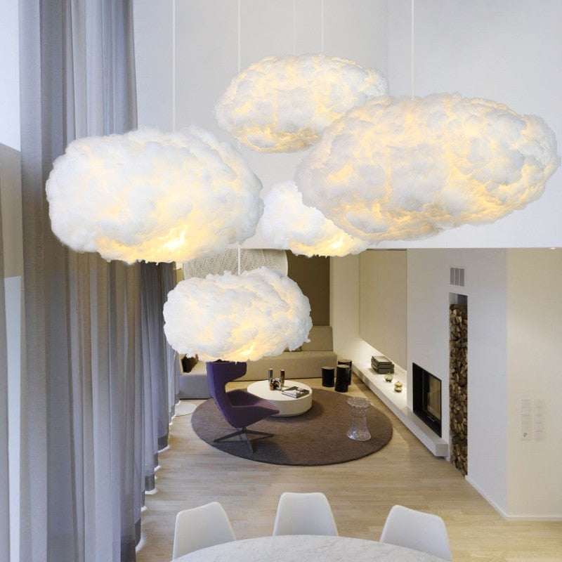 Soft White Cotton Pendant Lamp Shade
