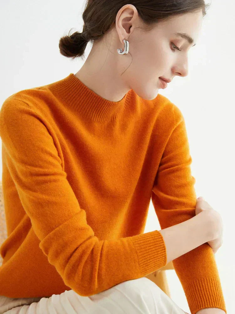 Soft Women's Merino Wool Fitted Sweater