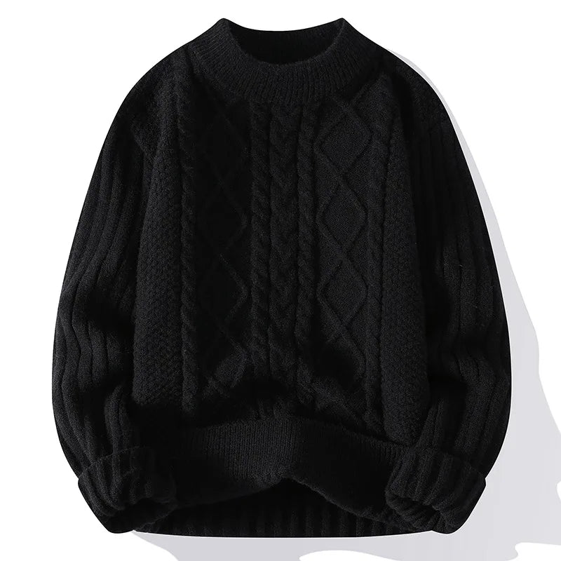 Classic Pattern Crew Neck Sweater Men