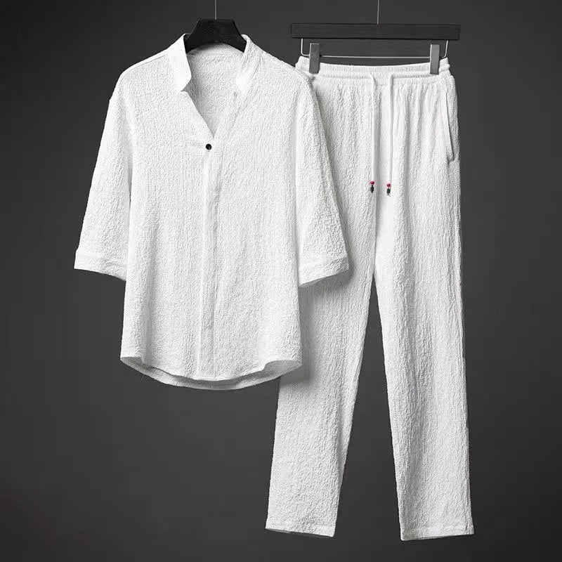 Casual 2 Piece Lounge Set with Long Sleeve Top - BritishElegance