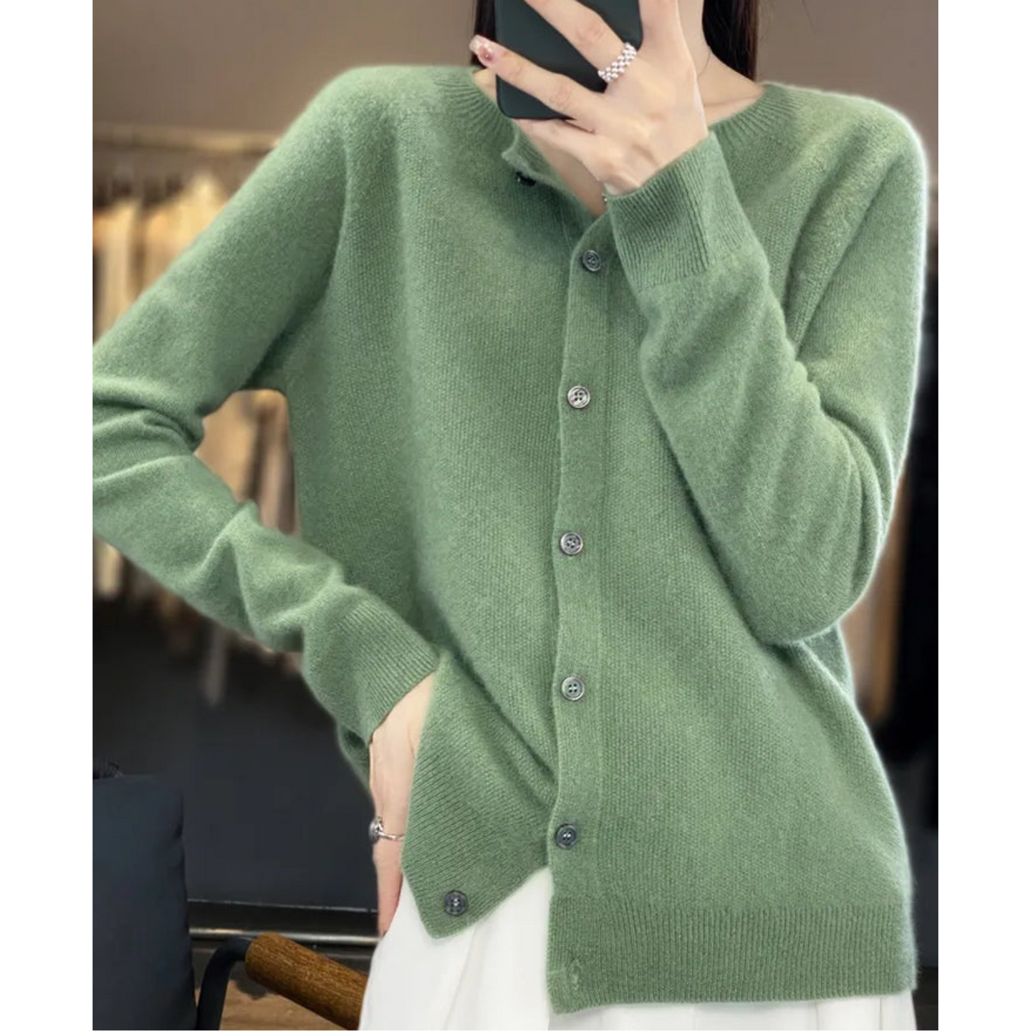 Sabrina – Long Sleeve Button-Up Cardigan for Women