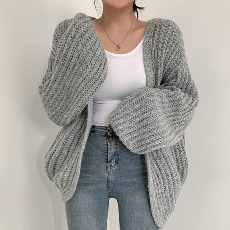 Women's Cozy Open Front Cardigan Sweater