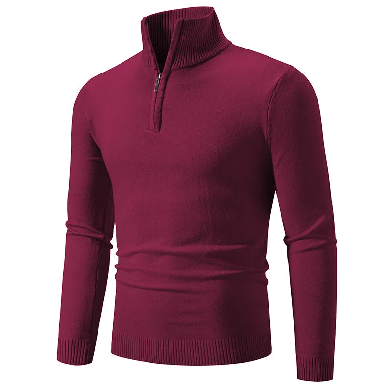 Comfy Men's Quarter Zip Winter Sweater