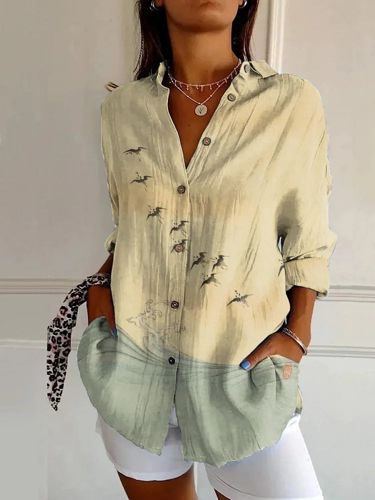 Beautiful Flower Women's Blouse Shirt