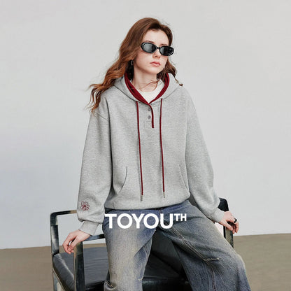 Ladies' Stitched Colorblock Hooded Sweatshirt - BritishElegance