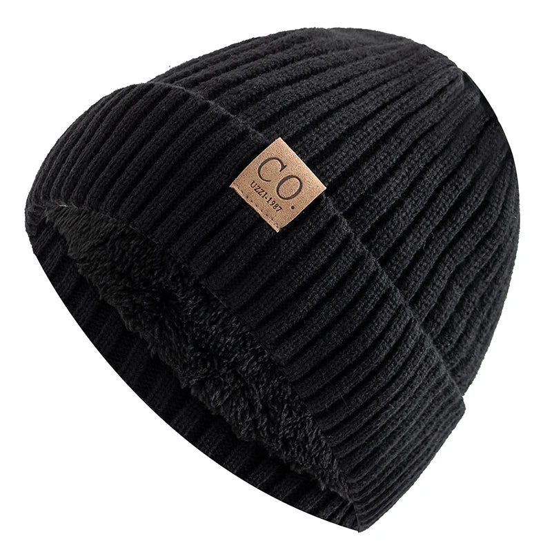 Warm Double Tone Fleece Lined Winter Hat