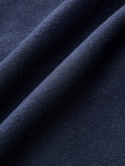 Racy | Sailor Collar Denim Trim Knit Outerwear