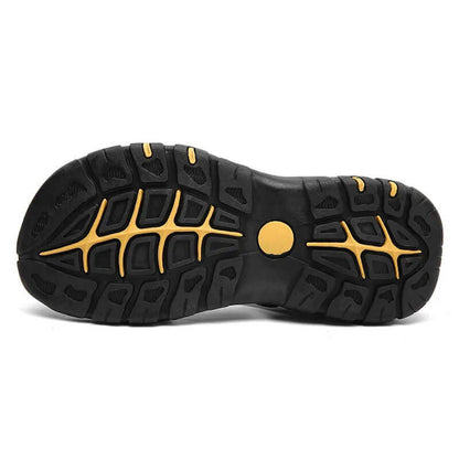 Relaxed - Leather Arched Orthopaedic Walking Sandal Brown