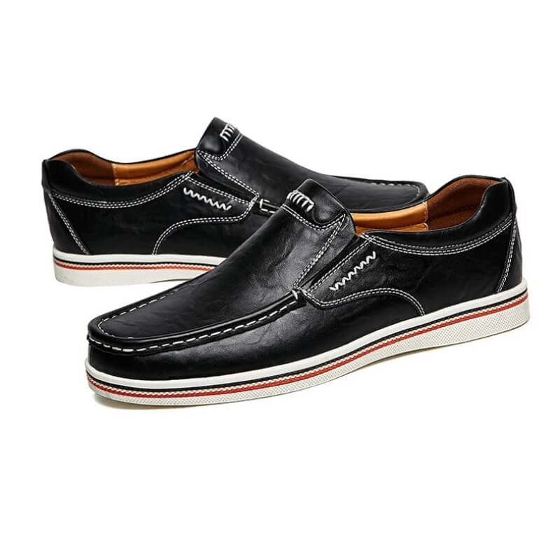 Italian Slip-on - Leather Moccasin Black