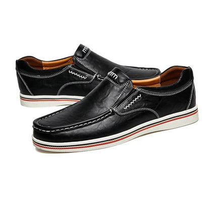 Italian Slip-on - Leather Moccasin Black