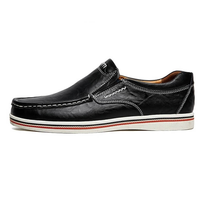 Italian Slip-on - Leather Moccasin Black