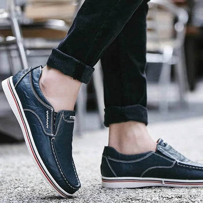 Italian Slip-on - Leather Moccasin Black