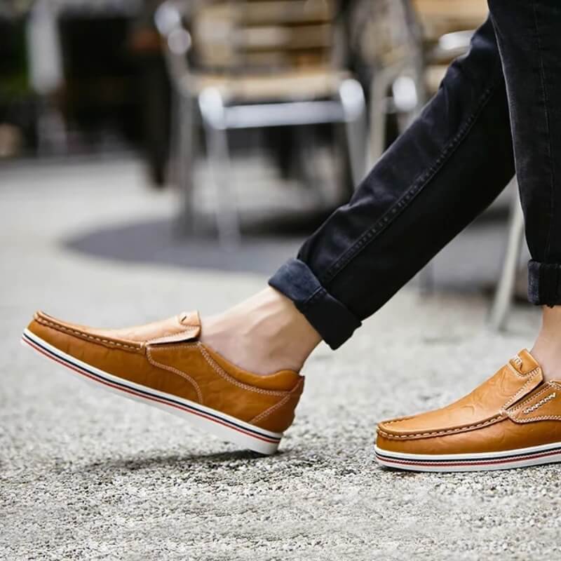 Italian Slip-on - Leather Moccasin Brown