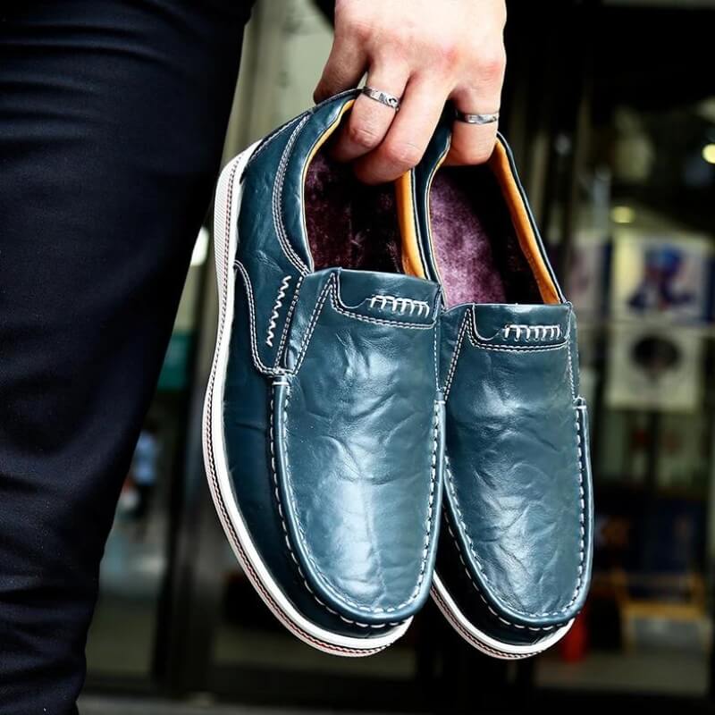 Italian Slip-on - Leather Moccasin Black