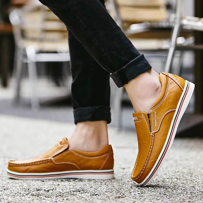 Italian Slip-on - Leather Moccasin Brown