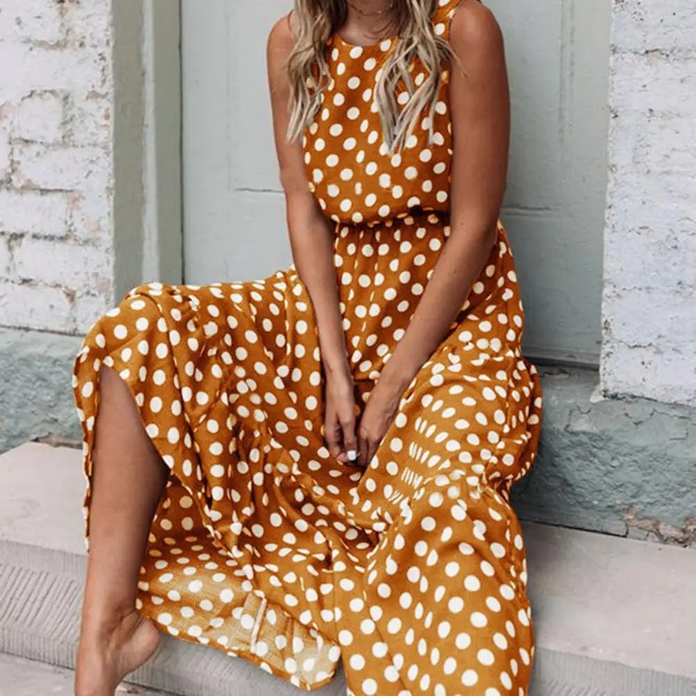 Loose Fit Floral Maxi Dress for Women - BritishElegance