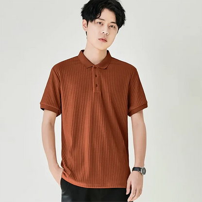 Classic Men's Striped Polo Shirt – Vintage Style Knitwear - BritishElegance