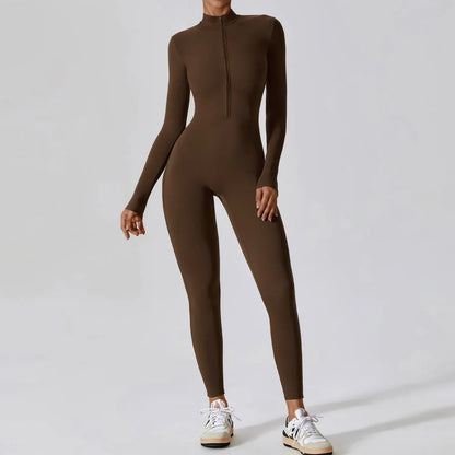 Ladies Full Zip Front Jumpsuit - BritishElegance