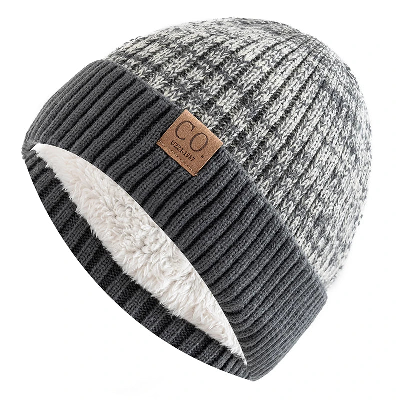 Warm Double Tone Fleece Lined Winter Hat - BritishElegance