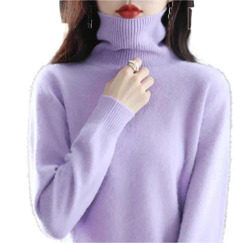Soft 100% Cashmere Women's Turtleneck Sweater