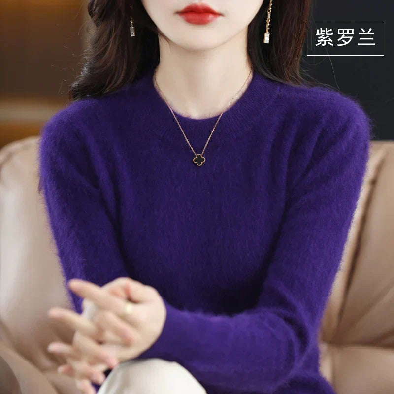 Luxurious Soft Cashmere Crew Neck Women's Sweater