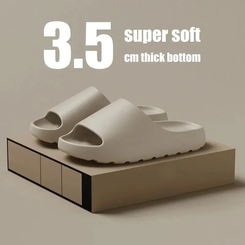 Soft Foam Slide Sandals - Cozy Brown House Slippers