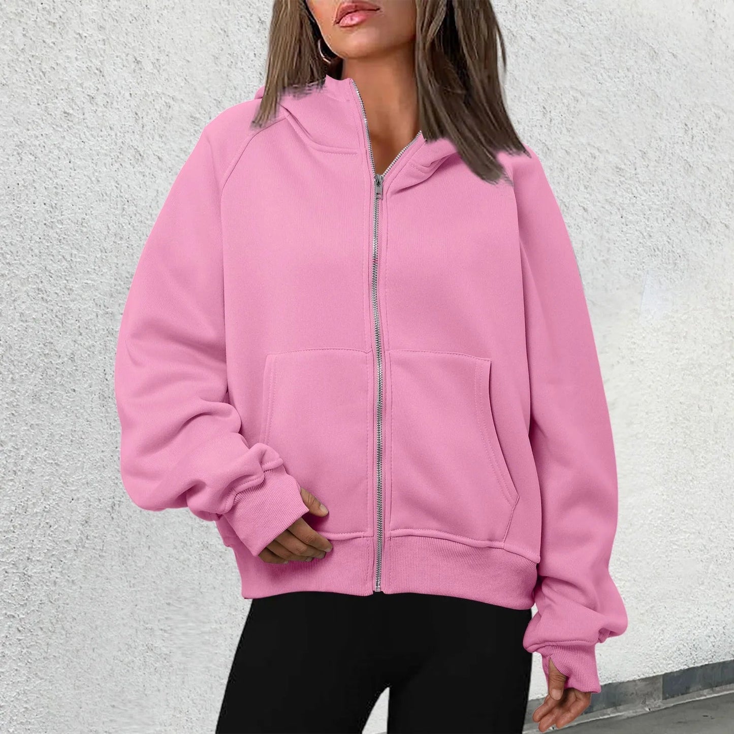 Cozy Women's Zip Up Hooded Sweatshirt