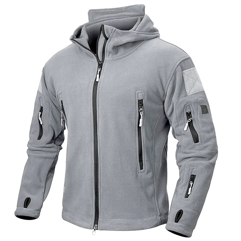 Men’s Tactical Fleece Hooded Zip Jacket