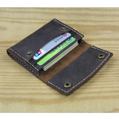 Genuine Brown Leather Card Wallet - BritishElegance
