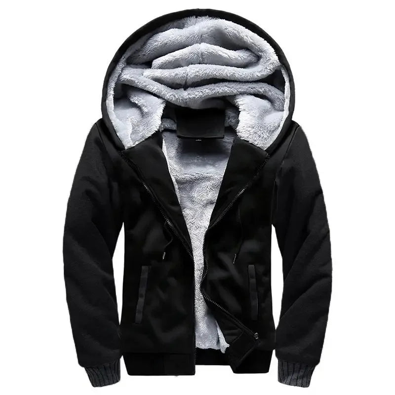 Cevori Hooded Design Fleece Quilted Jacket