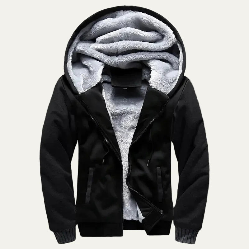 Men’s Thermal Fleece Lined Hooded Zip Jacket