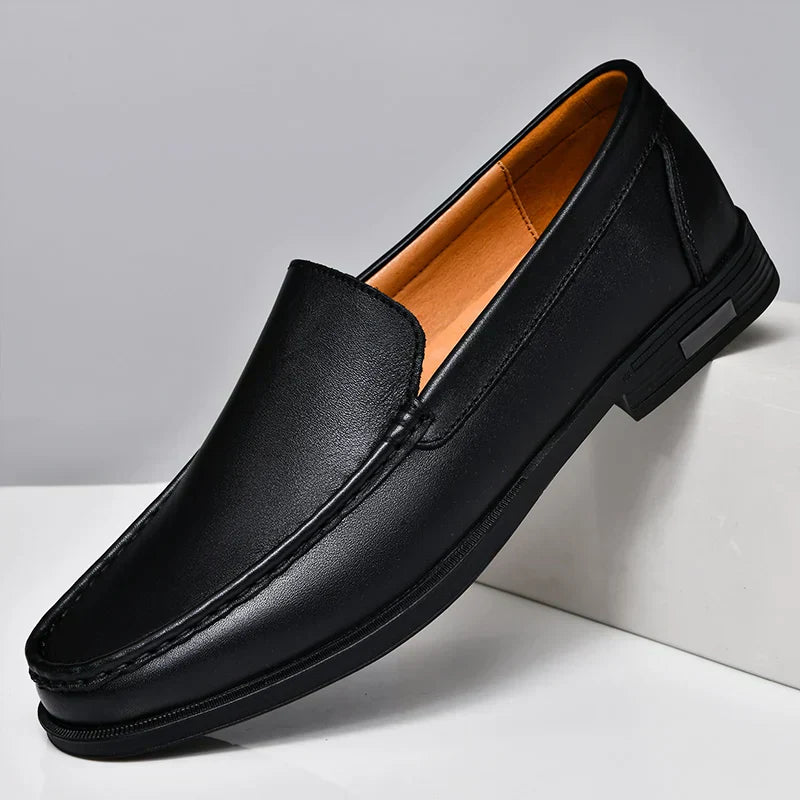 Comfortable Leather Slip On Loafers for Men - BritishElegance