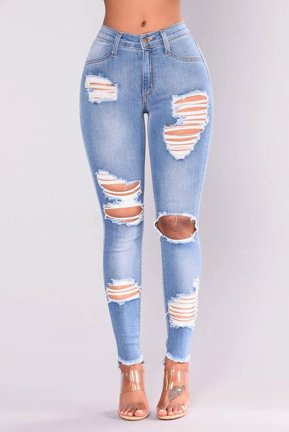 Slim Fit Distressed Women's Jeans