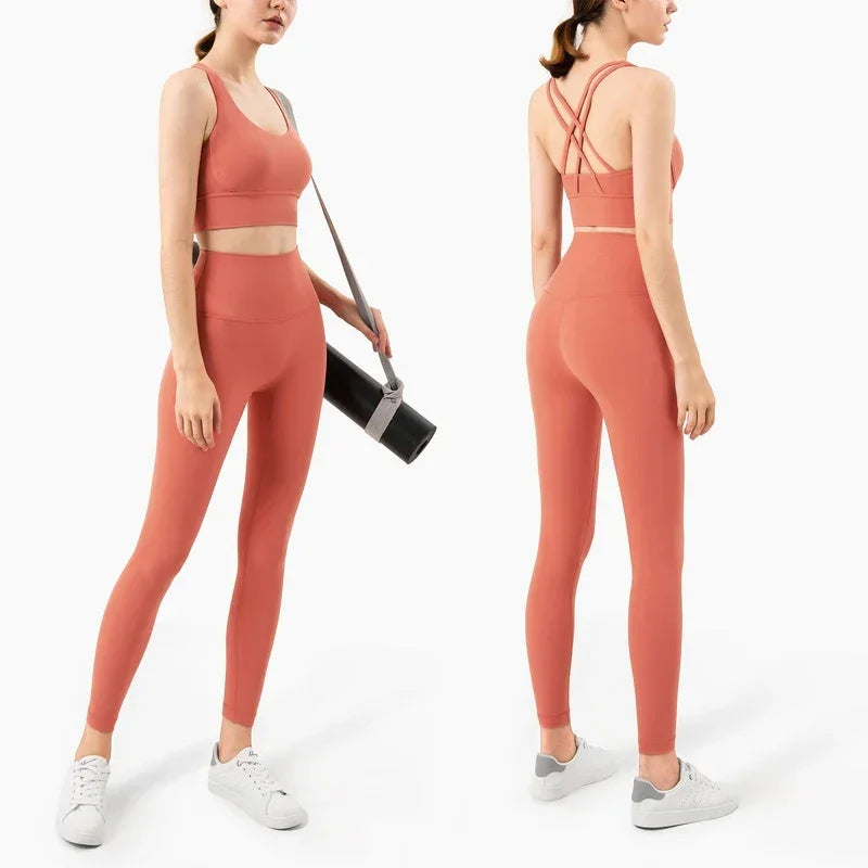 Women's Breathable 2 Piece Sports Outfit Yoga Set - BritishElegance
