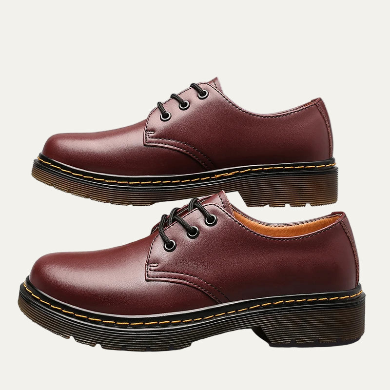 Men’s Polished Leather Lace Up Work Shoes