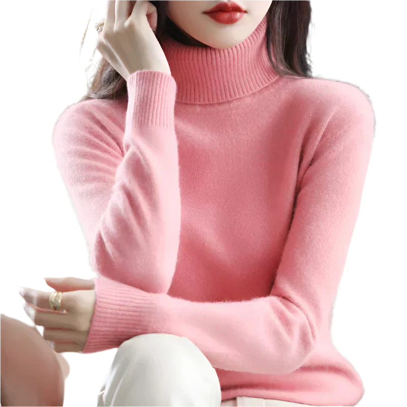 Soft 100% Cashmere Women's Turtleneck Sweater