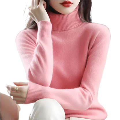 Soft 100% Cashmere Women's Turtleneck Sweater