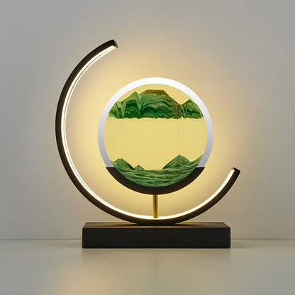 Calming Desert Table Lamp With Moving Sand Design