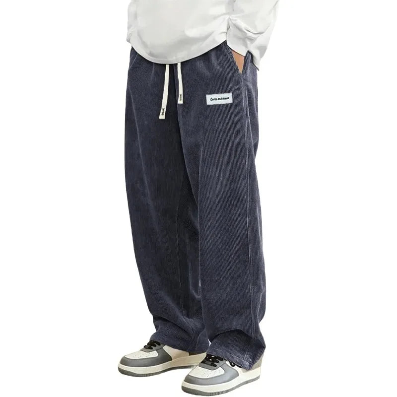 Relaxed Fit Corduroy Casual Pants