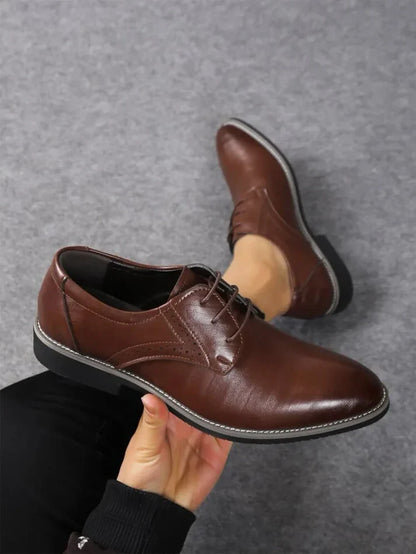 Polished Classic Lace-Up Oxford Office Shoes