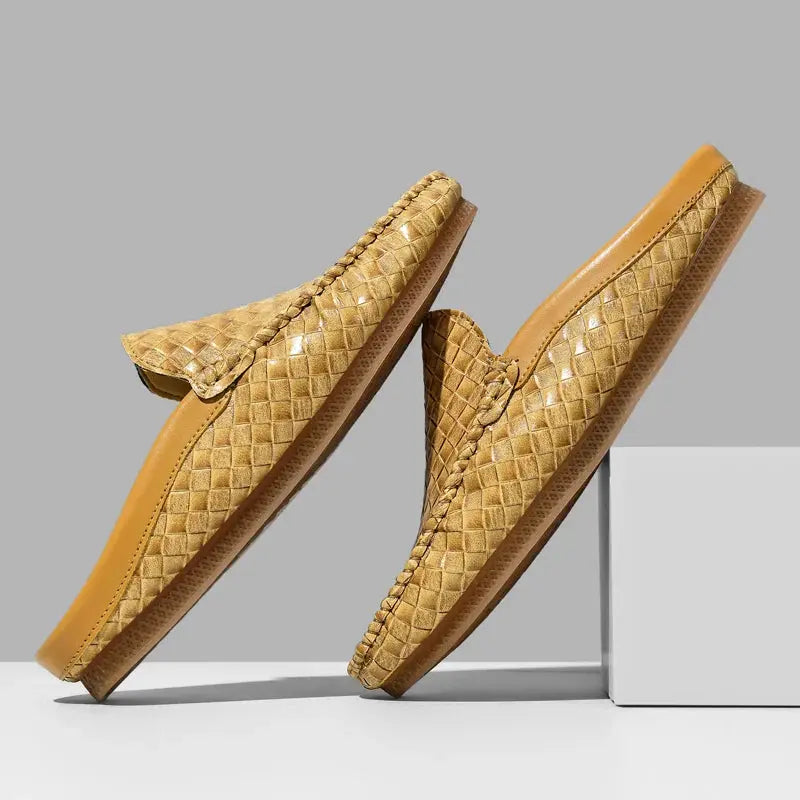 Nodo | Leather Mules – Handwoven Craftsmanship & Modern Elegance