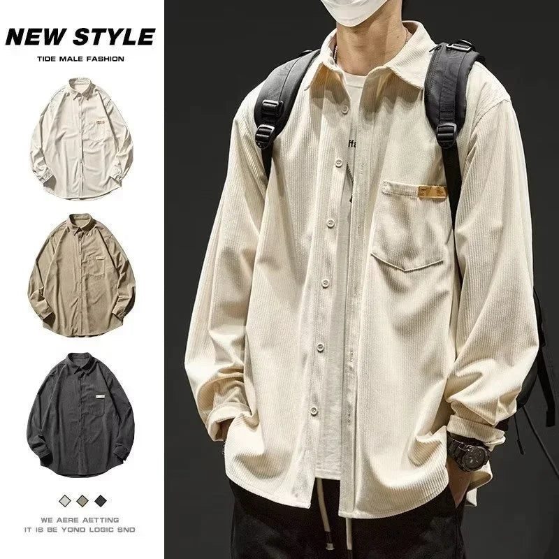 Relaxed Fit Casual Cargo Shirt Men - BritishElegance