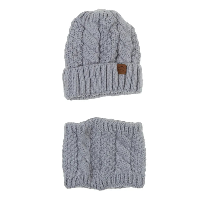 Warm Women's Knit Hat and Scarf Gift Set