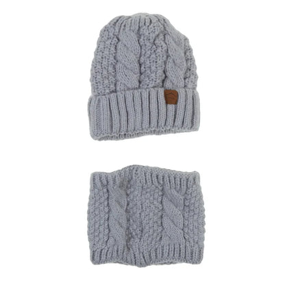 Warm Women's Knit Hat and Scarf Gift Set