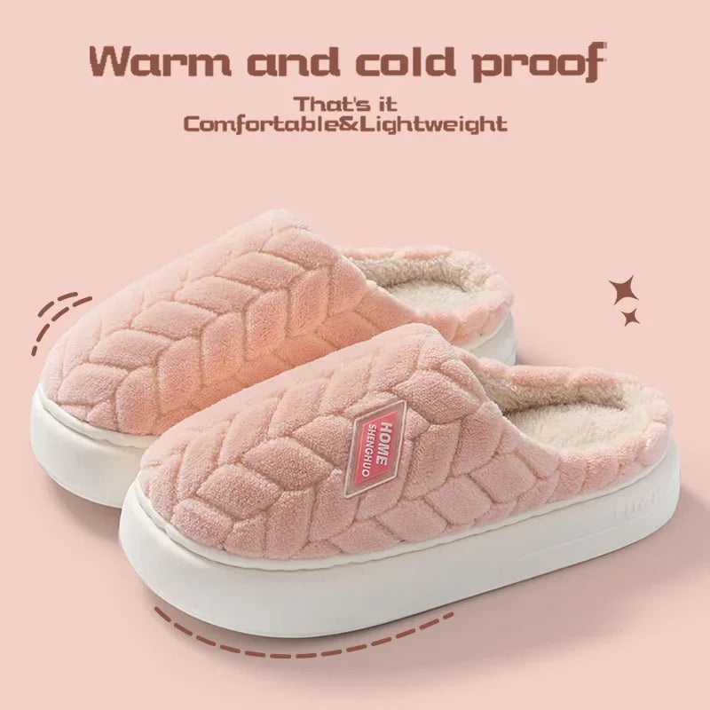 Cozy Women's Fleece Indoor Slippers with Grip Soles