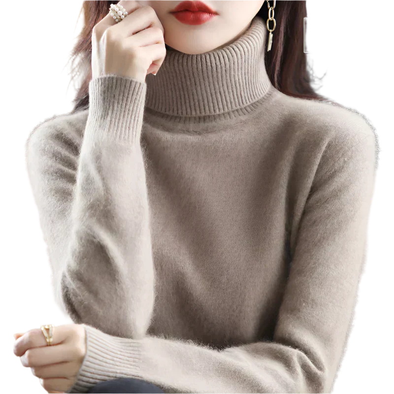 Soft 100% Cashmere Women's Turtleneck Sweater